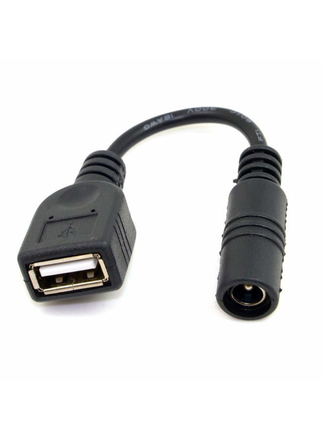 Cablecc 5V USB Female to DC Power Jack 5.5 2.1mm Charge Adpter Cable for Cell Phone & Tablet… - Image 1